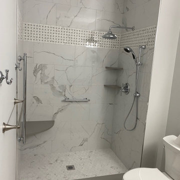 Gray Marble Look Shower