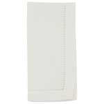 Saro Lifestyle - Classic Hemstitch Border Dinner Napkin, Set of 12, Ivory, 20" X 20" - These Hemstitched Napkins are a great addition to your tabletop, whether you are entertaining guests or simply hosting a family lunch. They coordinate perfectly with both solid colors as well as patterns or prints. Perfect for both indoor and outdoor use.