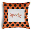 Halloween Spooky Dot Accent Pillow Removable Insert, Traditional Orange, 20"x20"