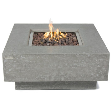 Elementi Manhattan Concrete Fire Table, Natural Gas