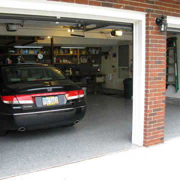 Garage Floor Coating - Before & After - Mogadore, Ohio