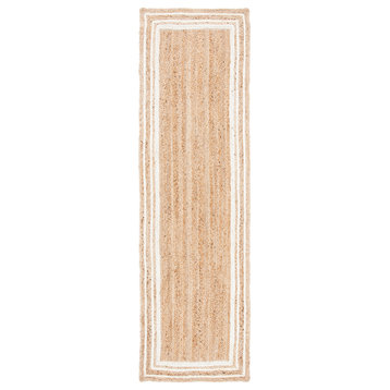 Safavieh Vintage Leather Collection NF823A Rug, Natural/Ivory, 2'3" X 8'