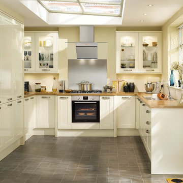 Burford Gloss Ivory Shaker Style Kitchen