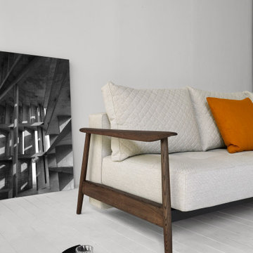 Caluma Sofa Bed with Smoked Oak Arms and Legs by Innovation Living