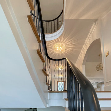 Project #106 | Winding Staircase with Modern Balustrade