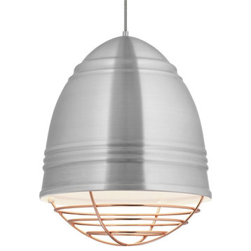 Tech Lighting Loft Grande Pendant, Aluminum/Copper Cage, 700TDLOFGPAWP