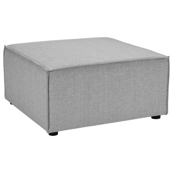 Saybrook Outdoor Patio Upholstered Sectional Sofa Ottoman Gray