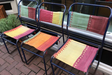 1950s Cox Industrial Chairs with Designers Guild Fabric