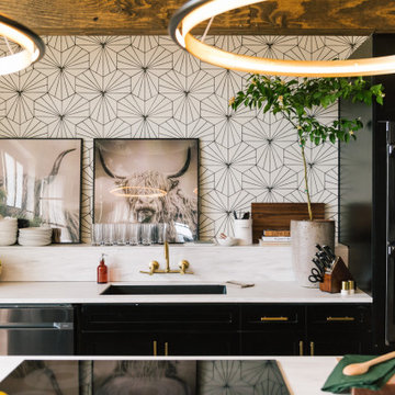Queer Eye Loft | Victory Hex cement Tile in White + Black