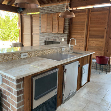 teppanyaki outdoor kitchen island