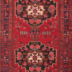 Persian Hamadan runner 4'3 X 10'3 - Area Rugs