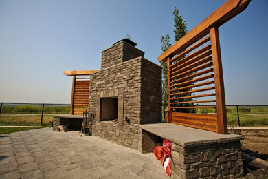 Example of a trendy home design design in Edmonton