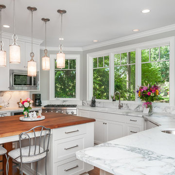 A New Bay Window addition makes a great functional kitchen with great views
