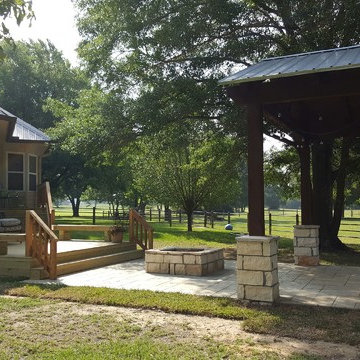 Madisonville Cedar Gazebo & Stamped Concrete