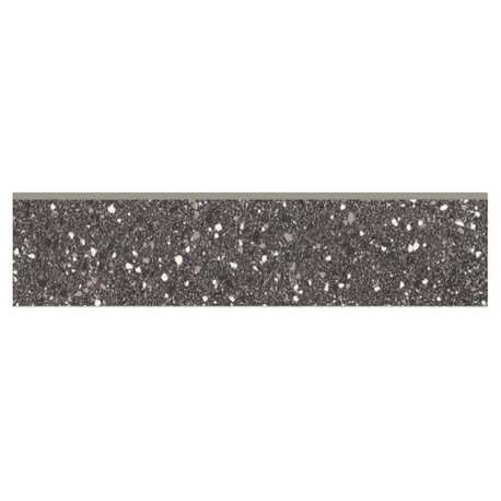 Porcelain Tile Trims Rock look Matte Bullnose 3x12, Flat Gray Black White