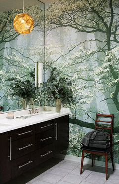 Powder room mural/wallpaper