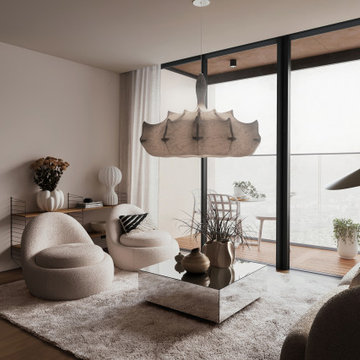Soft Minimalist Living Room (Photorealistic 3D Reproduction)