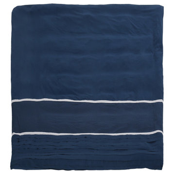 Louise Queen Size Fabric Duvet, Navy