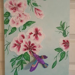 Art - 3D Hummingbird 1 - Mixed Media Art
