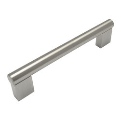 Cosmas - Cosmas 377-128SN Satin Nickel Cabinet Pull, 5" Hole Centers, Set of 5 - Cabinet And Drawer Handle Pulls