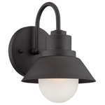 Acclaim Lighting - Astro 1-Light Matte Black - The Astro collection 1-light wall-mounted fixture is made of powder-coated steel. The compact style can be used in many applications. A cute and affordable fixture.Durable powder-coated steelModern styleFrosted glass shadePre-assembled for easy installationRequires 1 60-watt max medium base bulbInstallation hardware included1 year warranty  This light requires 1 ,  Watt Bulbs (Not Included) UL Certified.