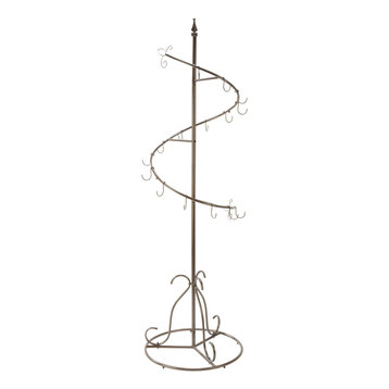 74"H Classic Spiral Metal Purse Tree, Bronze