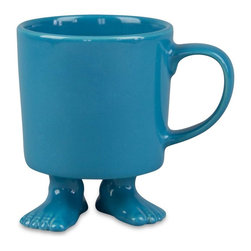 Dylan Kendall - Dylan Kendall-Ceramic Mug with feet blue - Mugs