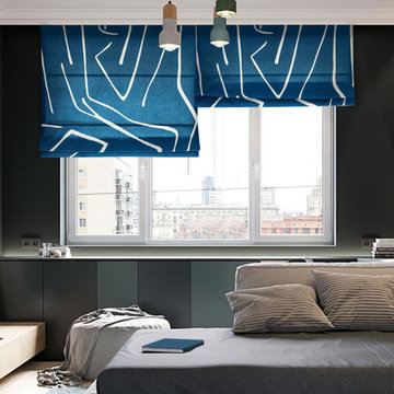 Blue Line Roman Shades, Roman blinds, window treatments