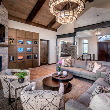 Custom Modern Mountain Home Great Room