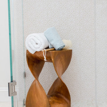 Textured White Bathroom