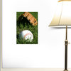 Baseball and Glove in Grass Wall Mural - 36 Inches H