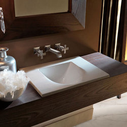 Bentley 3940 Drop-In Ceramic Bathroom Sink 21.7" x 14.2" - Bathroom Sinks