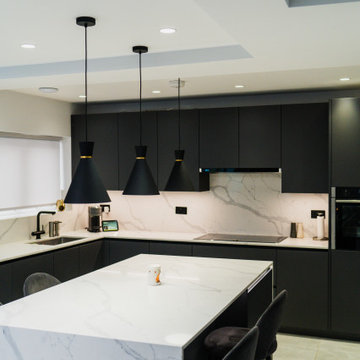Wembley Modern German Kitchen & Quartz Worktop