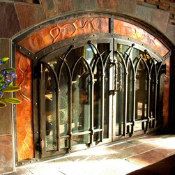 Forged fireplace door - Indoor Fireplaces
