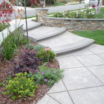 Detail of the new entry steps