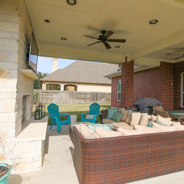 Patio Cover with Fireplace