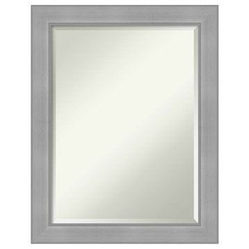 Vista Brushed Nickel Beveled Wall Mirror - 22.25 x 28.25 in.