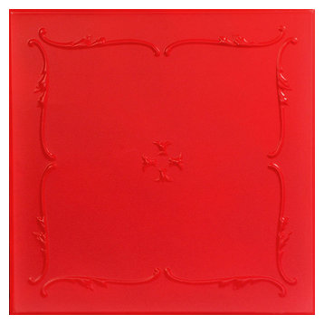 Spring Buds, Styrofoam Ceiling Tile 20"x20", #R 05, Red