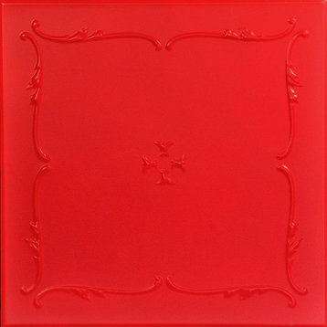 Spring Buds, Styrofoam Ceiling Tile 20"x20", #R 05, Red