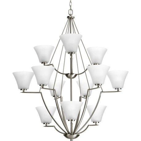 Progress Lighting P4687 Bravo 12 Light 38"W Chandelier - Brushed Nickel