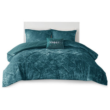 Intelligent Design Felicia Crushed Velvet 4-Piece Comforter Set