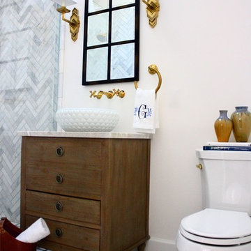 A Dapper Bathroom Inspired by Men's Haberdashery