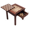 Wood 3-in-1 Chess, Checkers and Backgammon Table