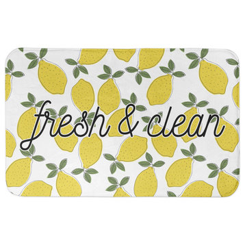 Fresh And Clean Lemons 34x21 Bath Mat