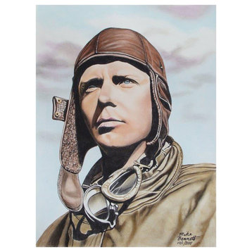 Mike Bennett Charles Lindbergh Art Print, 9"x12"