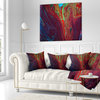 Dark Red Abstract Acrylic Paint Mix Abstract Throw Pillow, 16"x16"