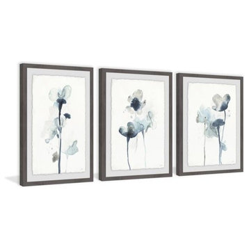 Midnight Blossoms IV Triptych, Set of 3, 12x18 Panels