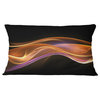 3D Gold Pink Wave Design Abstract Throw Pillow, 12"x20"