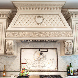 Elegant Custom Kitchen Carving Hoods - Products