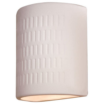 1-Light Wall Sconce With White Ceramic Glass
